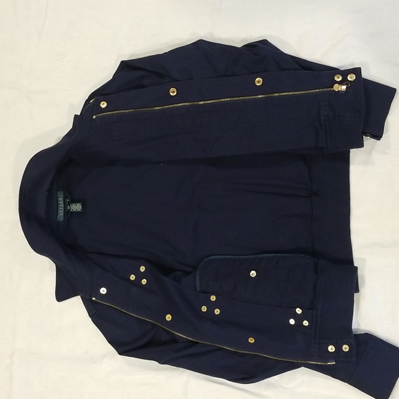 Ralph Lauren Navy jacket w Gold Toggle - M - Picture 12 of 12